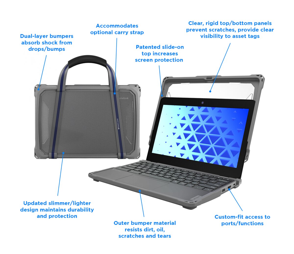 ASUS Chromebook CZ1104CM2A-N00124 MAXCases Extreme Shell-F3 CZ11CM-N00124_ASESF3 image gallery 2