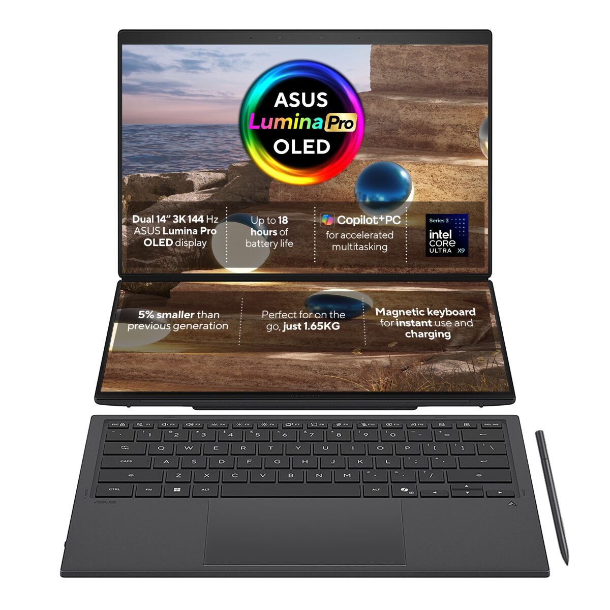 ASUS Zenbook Duo UX8407AA-SNADPWW Copilot PC 90NB16V1-M00M50 image gallery 1