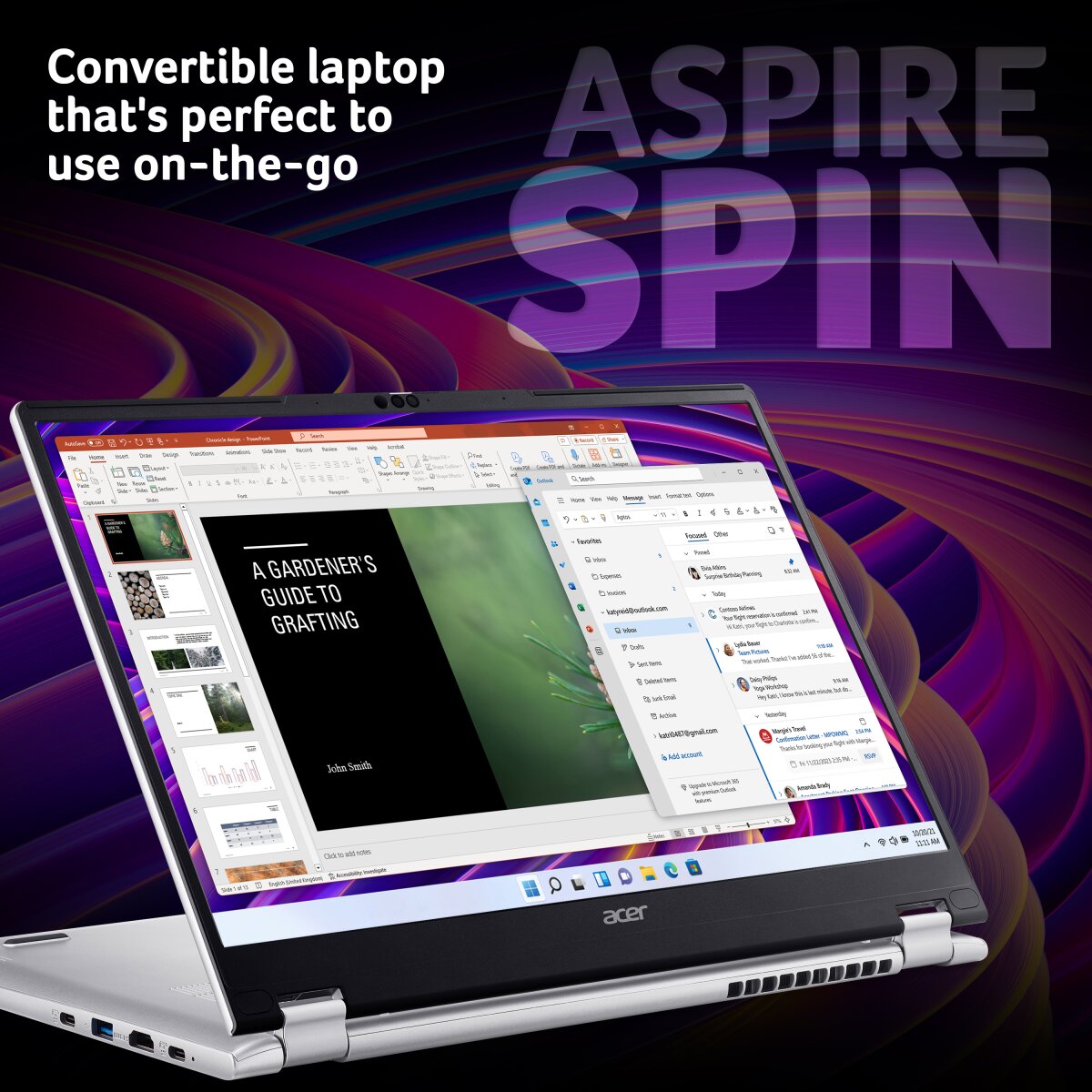 Acer Aspire ASPIRE SPIN 14 RAI7 16GB 512GB W11H NX.DY6EK.001 image gallery 3