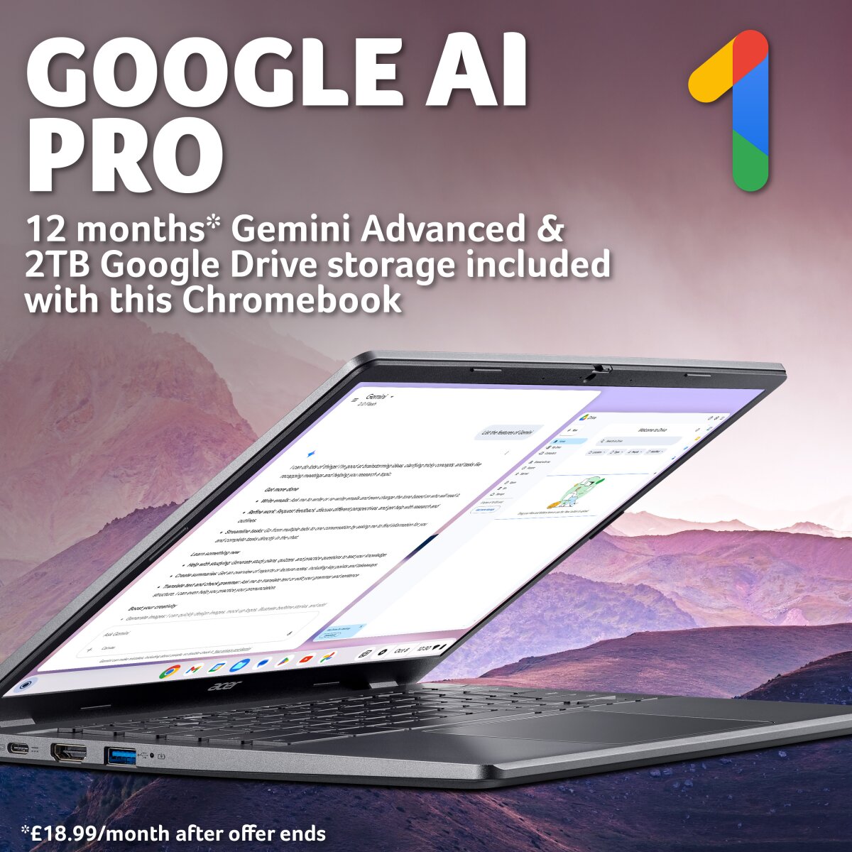Acer Chromebook Acer Plus 514 (CB514‑3H) – Ryzen 5 7520C, 14 WUXGA IPS, 8GB  NX.KP4EK.00B image gallery 2