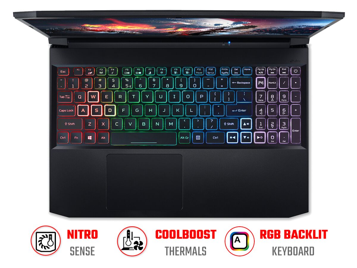 Acer Nitro Nitro 5 AN515-45 - (AMD Ryzen 5 5600H, 8 GB, 512GB PCIe NVMe SSD, NVI NH.QBCEK.005 image gallery 2