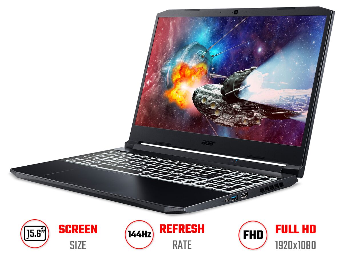 Acer Nitro Nitro 5 AN515-45 - (AMD Ryzen 5 5600H, 8 GB, 512GB PCIe NVMe SSD, NVI NH.QBCEK.005 image gallery 4