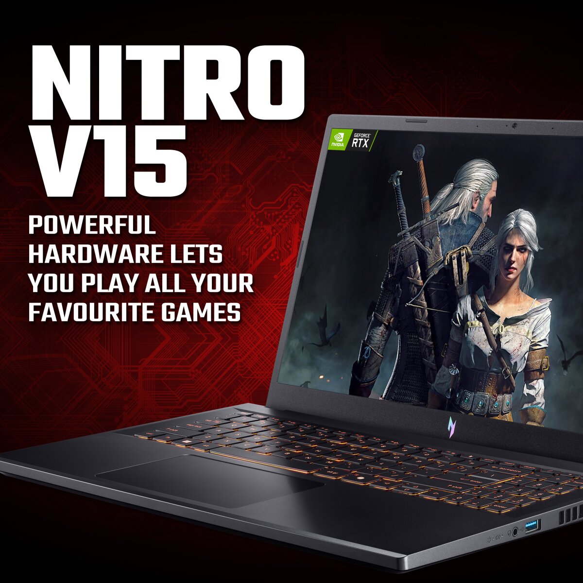 Acer Nitro V 15 Acer V15 ANV15-52 - Intel Core i5-13420H, 16GB, 1TB SSD, NVIDIA  NH.QZAEK.002 image gallery 2