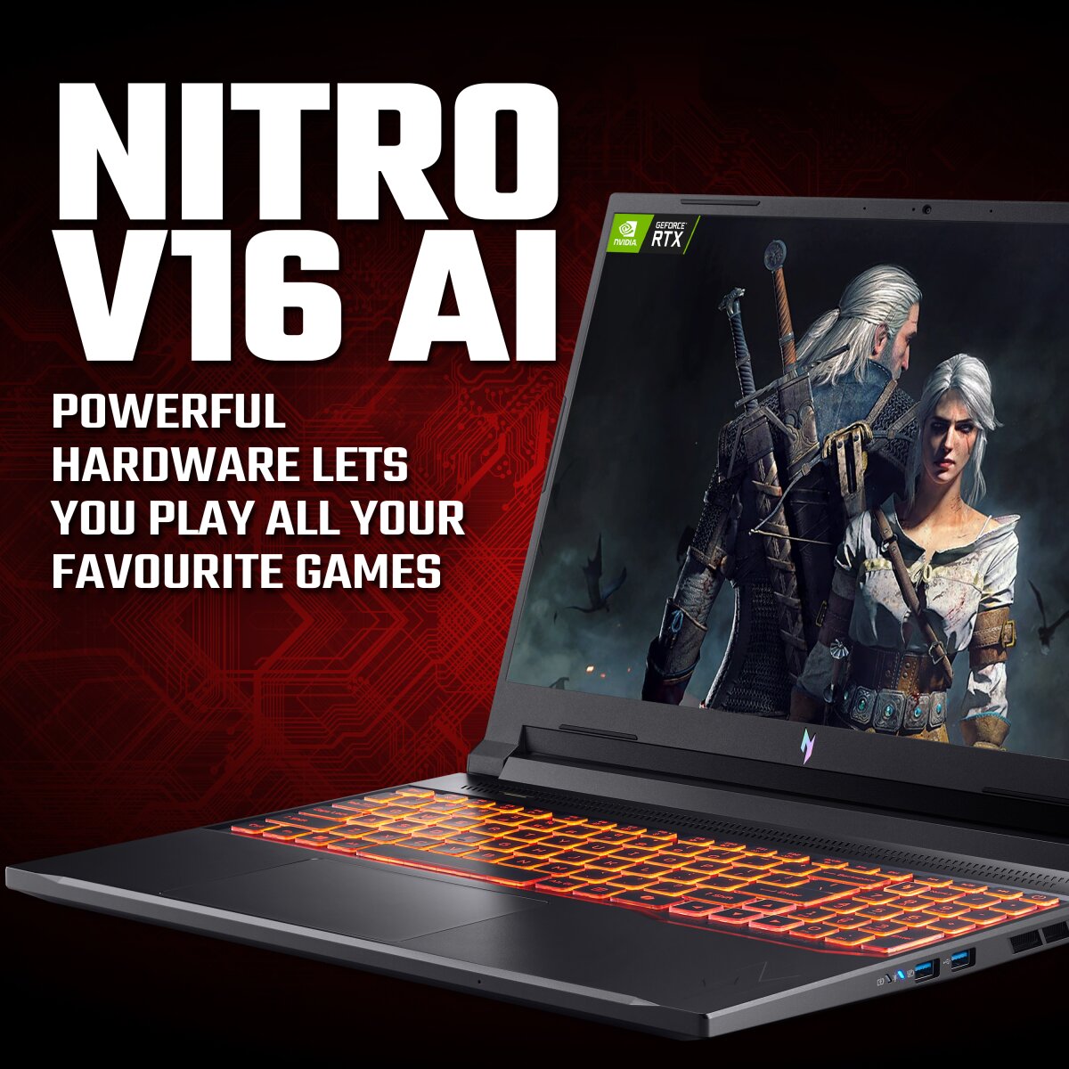 Acer Nitro V 16 Acer V16 AI ANV16-42 - AMD Ryzen 7 260, 16GB, 1TB SSD, NVIDIA Ge NH.QYYEK.002 image gallery 2