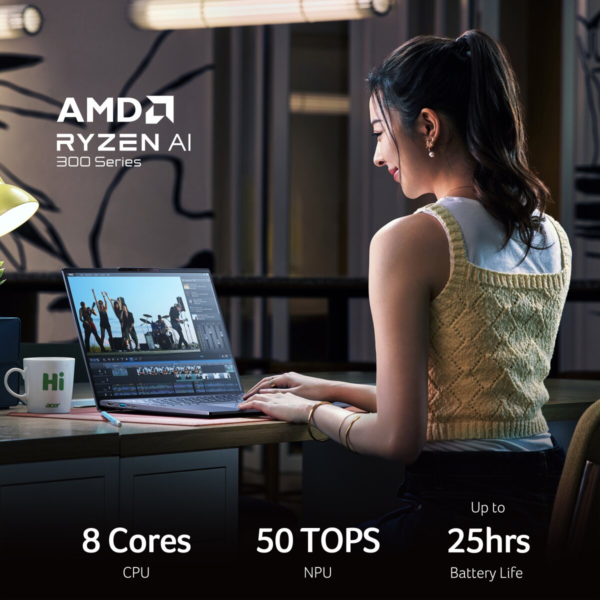 Acer Swift Acer Go 14 AI SFG14-64 - AMD Ryzen AI 7 350, 16GB, 1TB SSD, 14 WUXGA  NX.JDAEK.001 image gallery 4