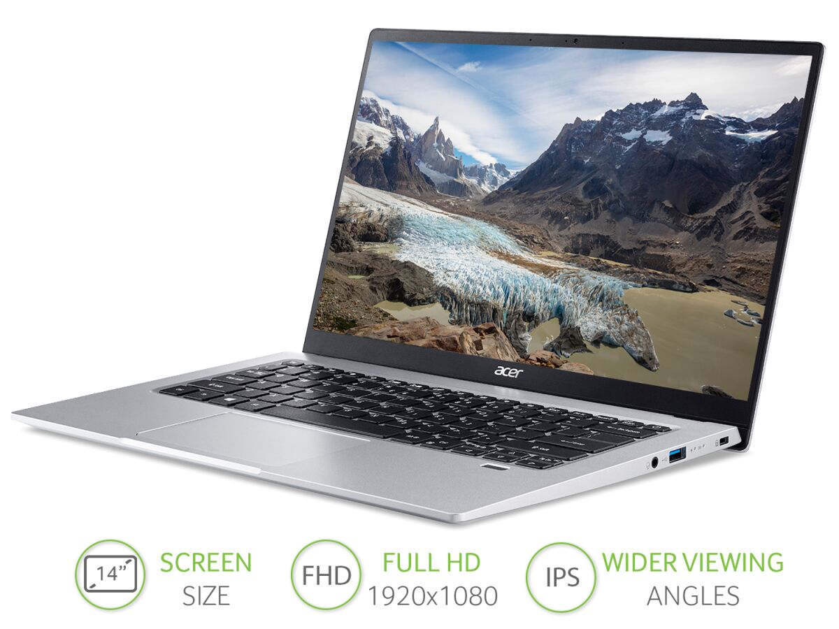 Acer Swift Swift 1 SF114-33 14 inch Laptop - (Intel Pentium N6000, 4GB RAM, 256G NX.A77EK.004 image gallery 4