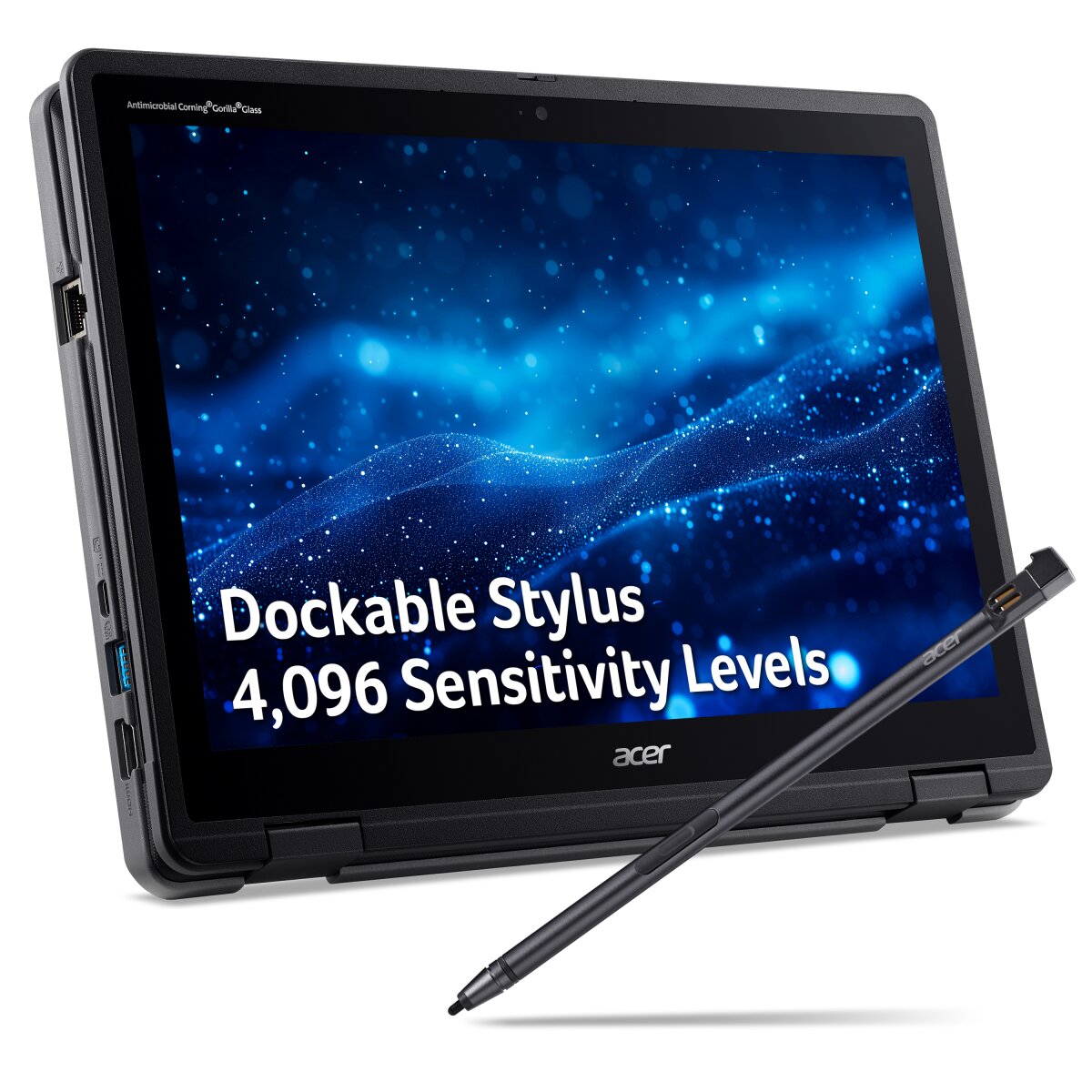 Acer Acer TravelMate B3 Spin 12 – 12.2 WUXGA Touch, Intel N150, 8GB LPDDR5, 25 NX.BEXEK.007 image gallery 1